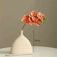 thumbnail image 2 of Single Orange Phalaenopsis Simulation Flower Single Fake Flower Arrangement with Ceramic Vase for Living Room, 2 of 4