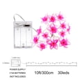 thumbnail image 6 of LusLog-pro Pink Flower String Lights, Romantic Aesthetic Fairy Lights for Bedroom Decor, 30 LED 10ft Battery Operated, Ideal for Summer Luau Party, Wedding, Kids Room Accent Lighting, 6 of 6
