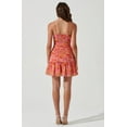 thumbnail image 3 of ASTR The Label Women's Meg Pink Multi Floral Ruched Lined Mini Dress (X-Small, Pink Multi Floral), 3 of 9