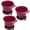 Red, variant on 3Pcs Professional Mixing Bowl Set for Hair Dyeing 500ml Capacity Slip Resistant Base Measuring Scale Easy Pour Spout