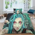 thumbnail image 5 of CAYBES League of Legends 3D Digital Print Quilt Cover Bedding Sets with Creative Jinx Duvet Cover Sets Soft Microfiber Quilt Cover with Zipper Closure Single, 5 of 5