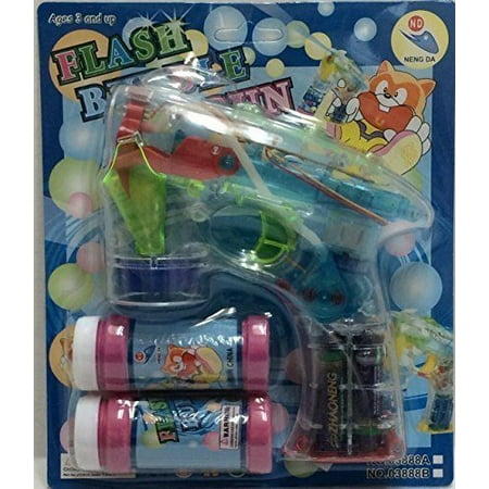 Flasing Bubble Gun with Lights Plus Sound Affects with 2 Bottles of