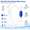 thumbnail image 2 of SLOCME 5-in-1 Aquarium Cleaning Kit with Gravel Vacuum Siphon Pump – Manual Fish Tank Cleaner for Water Change and Algae Removal, 2 of 8