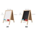 thumbnail image 4 of Double-sided Foldable Easel Wooden Writing Board Blackboard Drawing Board Wooden Magnetic Message Board Decoration Kids Wooden Art Easel  -25*40cm, 4 of 4