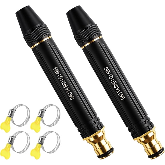 Home High Pressure Car Wash Water washer with Booster Nozzle Kit, Quick Connect High Power Sprayer with Stainless Steel Hose Clamps, Universal Fit