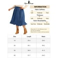 thumbnail image 6 of Agnes Orinda Women's Plus Size Elastic Waist Ruffled Hem Chambray Casual Midi Skirts 2X Blue, 6 of 6