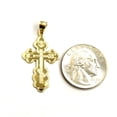 thumbnail image 2 of Genuine 14k yellow gold Three Bar Russian Pectoral Orthodox cross pendant 1.9g, 2 of 13