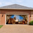 thumbnail image 4 of Holloyiver Christmas Nativity Garage Door Banner 6.5x4.9 ft, Large Christmas Garage Door Decorations, The Season Backdrop Background for Photo Holy Nativity Christmas Party Outdoor Banner, 4 of 5