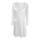 thumbnail image 5 of TaTaai Womens Solid Color Elegant Satin Long Sleeve Round Neck Dress Swinging & Drawn Collar Comfortable Soft Dress for Home Work Daily Life Gift, 5 of 7