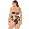 thumbnail image 3 of Women's Plus Size One Piece Ruched Tummy Control Bathing Suit Swimwear Bikini, 3 of 8
