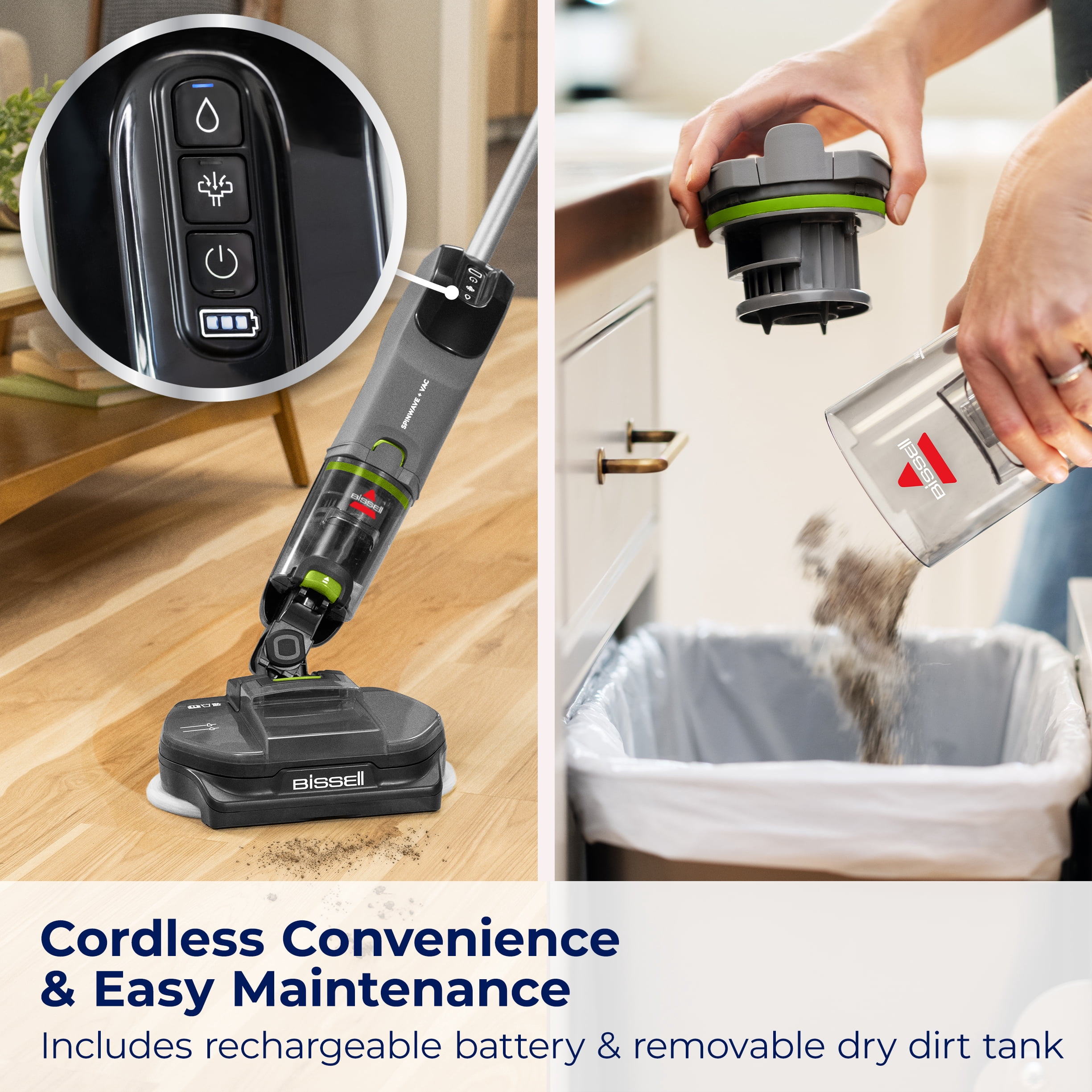 BISSELL SpinWave® + Vac All-in-One Spin Mop and Vacuum