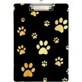 thumbnail image 2 of FMSHPON Dog Gold Paw Prints Clipboard Hardboard Wood Nursing Clip Board and Pull for Standard A4 Letter 13x9 inches, 2 of 7