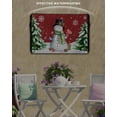 thumbnail image 6 of Outdoor TV Cover 52 to 55 Inch Weatherproof, Snowman Merry Christmas Waterproof TV Screen Protector for Outside Decor with Zipper and Pocket 52"L x 30"H , Red, 6 of 7