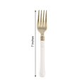thumbnail image 5 of BalsaCircle 24 Pieces 7" Metallic Gold Plastic Forks White Handle Disposable Tableware Party, 5 of 6