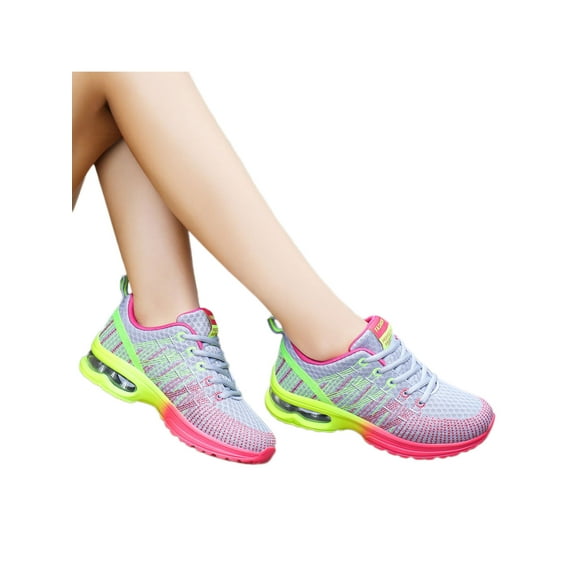 SIMANLAN Women's Air Cushion Sneakers Athletic Outdoor Running Shoes Trainers Lace Up