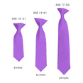 thumbnail image 2 of Solid Purple Boy's 11" Clip On Tie Age For 3 to 6 Years Old., 2 of 5