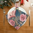 thumbnail image 2 of Qxltty Raggedy Pink Flamingos Napkins 20×20in Perfect for Parties Dinners Weddings Cocktail Housewarming Cloth Napkins Set of 1, 2 of 8