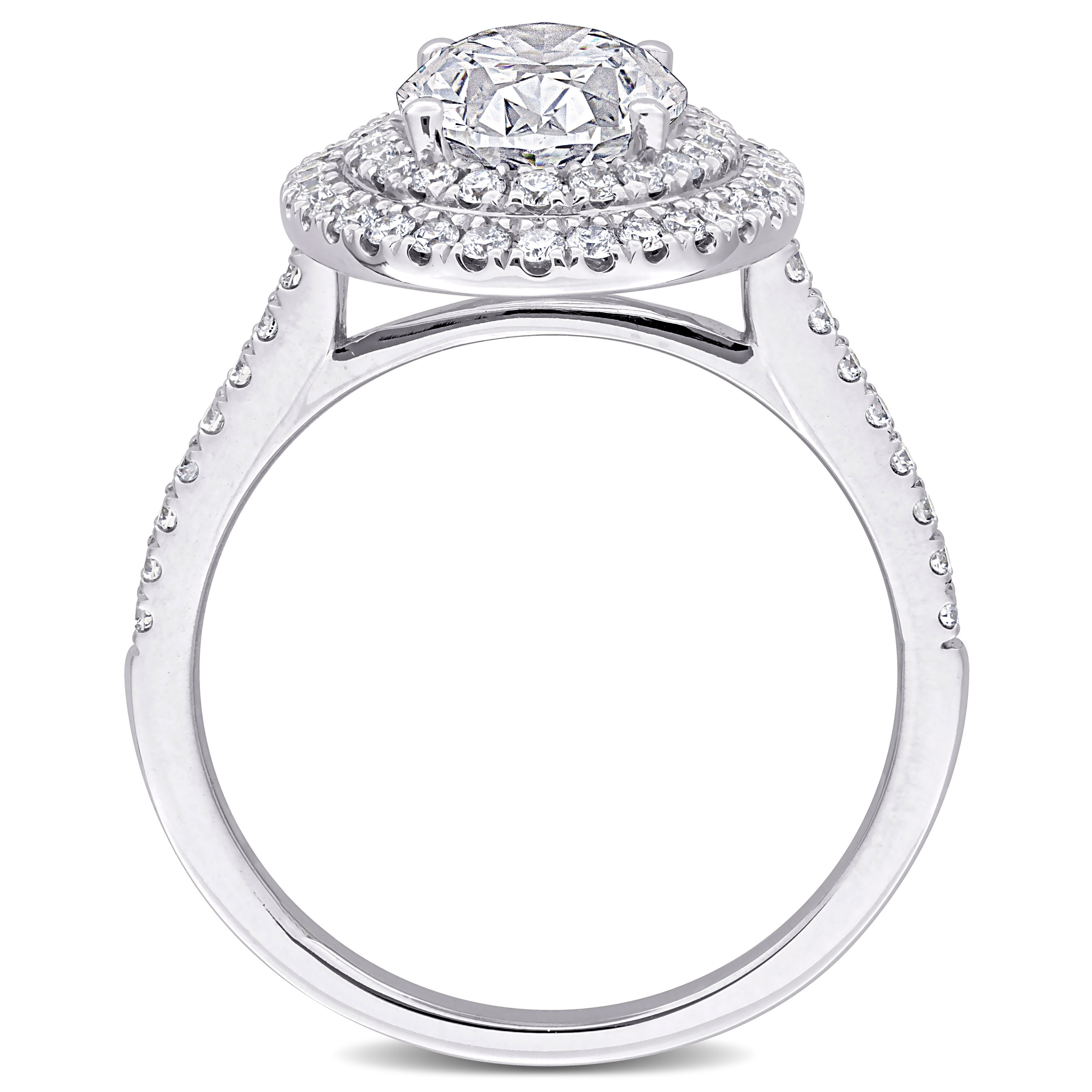 Created Forever Women's 2 1/2 CT Lab Created Diamond 14K White Gold Engagement Ring (G-H, VS1-VS2)