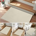thumbnail image 6 of White Swan 2x3 Door Mat Rug, Farmhouse Solid Beige Color Modern Art Non-Skid Rubber Backing Large Rectangle Rugs - Living Room Bedroom Home Office, Indoor Floor Mat Carpets Washable Rug, 6 of 9