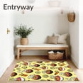 thumbnail image 3 of ODIKA 3'x5' Machine Washable Non-Slip Area Rug, Kawaii Noodle Bowl Door with Chopsticks Design High Traffic Rug with Pad, Yellow, 700350, 3 of 8