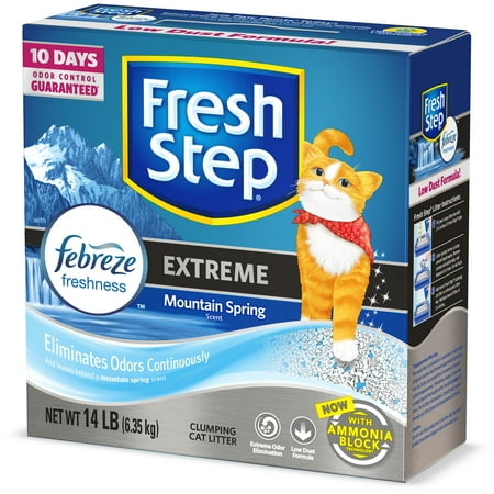 Fresh Step Extreme Odor Control Scented Scoopable Cat Litter, 14-lb Carton