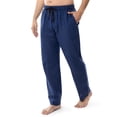 thumbnail image 4 of Pantalón de pijama tejido Fruit of the Loom, azul sueño, a cuadros y blanco, 4 of 5