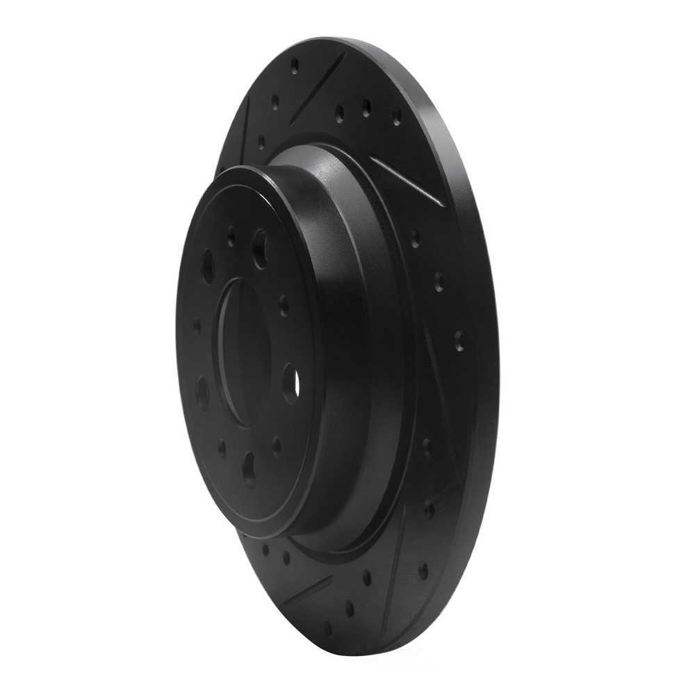 Dynamic Friction Company 633-27024L DFC Brake Rotor - Drilled And Slotted - Black