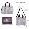 thumbnail image 3 of FORMRS 16" Laptop Bag Carrying Sleeve Case with Handle Travel Shoulder Briefcase, Purple Geometric, 3 of 8