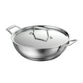 thumbnail image 1 of Tramontina Utsava Tri-Ply Clad Stainless Steel Covered Kadai, 1 of 9
