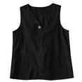 thumbnail image 6 of Duoif Womens Tank Tops Button down Linen Tank, Lightweight Summer Blouse Going Out Tops for Women Black M, 6 of 6