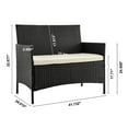 thumbnail image 2 of Imperia Steel Rattan 4-Piece Patio Conversation Set with Cushions, 2 of 5