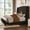 Black, variant on Hombryzy Queen Size Platform Bed Frame with 65.7" Extra Tall Upholstered Wingback Headboard, Corduroy Black
