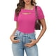 thumbnail image 5 of Sudadera,Blusa informal para mujer con cuello en V, manga tres cuartos, poliéster, color liso, uso diario, sopatenor, 5 of 9