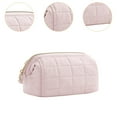 thumbnail image 6 of Mornei Cosmetic Bag Toiletry Bag Multipurpose Handbags Zipper Closure Cotton Makeup Bag Pink, 6 of 9