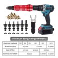 thumbnail image 4 of Adaptateur d'Écrou de Rivet, Poignée Antidérapante Multifonctionnelle Kit d'Adaptateur de Perceuse Électrique à 6 Rivets Interchangeables avec Clé pour Bâtiments, 4 of 7