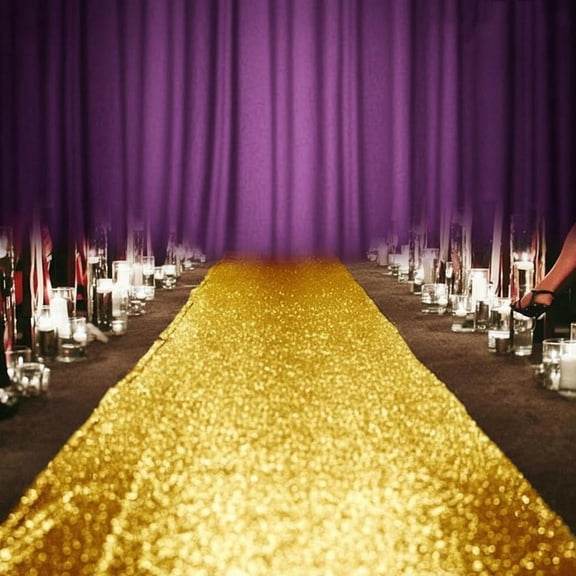 Gold Aisle Runners Carpet Runner for Party Glitter Runner for Wedding Aisle Runner