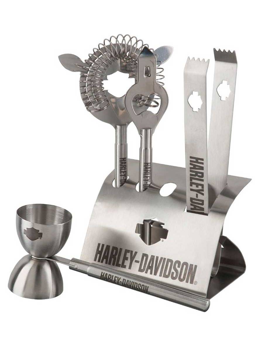 HarleyDavidson Bar Tool Set, Bar & Shield 5Piece Stainless Set HDL