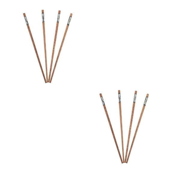 Masteelf 4 Pairs  Reusable Wooden Chopsticks Long Cooking Chopsticks Chinese Asian Chopsticks for Kitchen Dining Room Gourmet Noodles