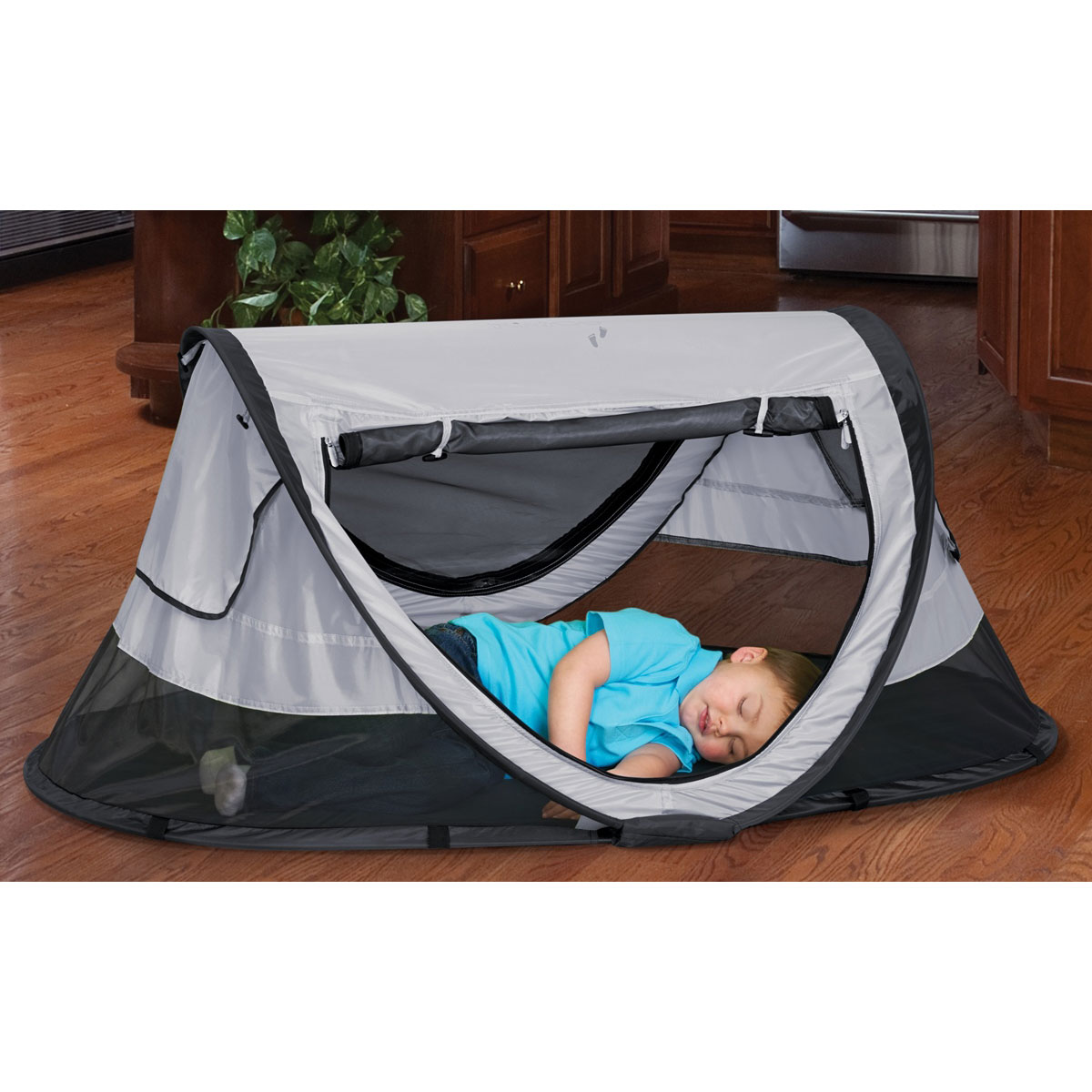 KidCo PeaPod Plus Portable Mesh Toddler Travel Bed, & Storage Bag, Midnight - image 5 of 8