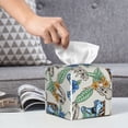 thumbnail image 6 of Kdxio Dinosaurs And Leaves Print Tissue Box Cover,Square Decorative PU Leather Facial Paper Case Organizer Holder Dispenser for Bathroom,Night Stands,Desk,Car 5.2''X5.2''X5.2'', 6 of 8