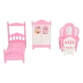 thumbnail image 1 of Dormitorio de niños, juguete de simulación, dormitorio, cama de juguete, casa de muñecas, juego de muebles para dormitorio, decoración de dormitorio de casa de muñecas, resistente y duradero, 1 of 14