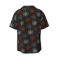 thumbnail image 6 of Lsque Spider Web print Men's Cuban Collar Short Sleeve Shirt Summer Beachwear Casual Button Down Fashionable Vacation Leisure Shirt-XX-Large, 6 of 7