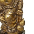 thumbnail image 4 of 11" x 23" Bronze Polystone Meditating Buddha Sculpture with Engraved Carvings and Relief Detailing, by DecMode, 4 of 8