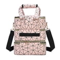 thumbnail image 1 of Bolsa organizadora de esmaltes de uñas, bolsa de maquillaje con asa, suministros portátiles profesionales, versátil, gran capacidad para accesorios de Rosa, 1 of 8