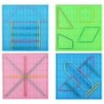 thumbnail image 1 of Dsseng 1PC Plastic Nail Plate Primary Mathematics Nailboard Puzzle Game Tool for Kids, 1 of 7