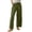 Army Green, variant on Womens Casual Pants Casual Elastic Waist Drawstring Wide Leg Comfortable Relaxed Fit with Large Pockets Women Slacks Wine M