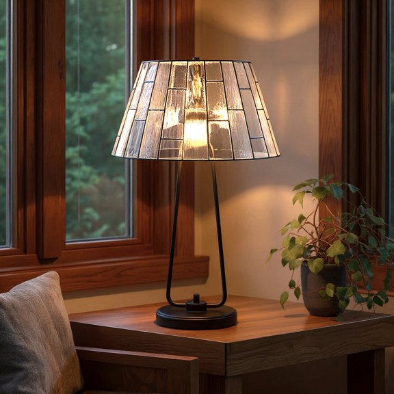 Luxury Craftsman Table Lamp, Matte Black, UQL7220