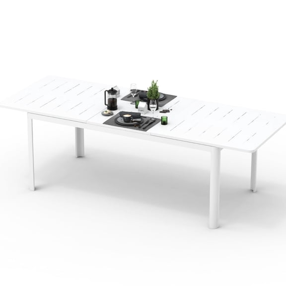 Solid aluminum - Expandable for large groups - Porch and balcony dining / Easy to assemble and use