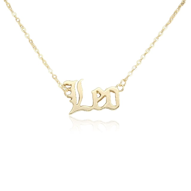 Sonducket Retro Twelve Zodiac Sign Letter Theme Jewelry Card Creative Display Exquisite with Necklace Chain Friendship Charm Pendant Type9 NO9
