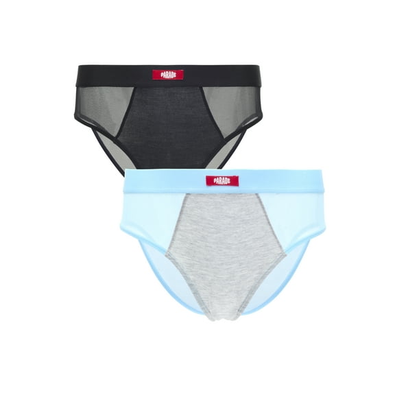 Parade Modal & Mesh High Cut Cheeky Underwear, 2-Pack, Sizes XS to 3XL
